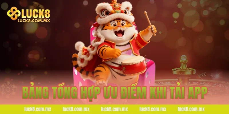 Bảng tổng hợp ưu điểm khi tải app
